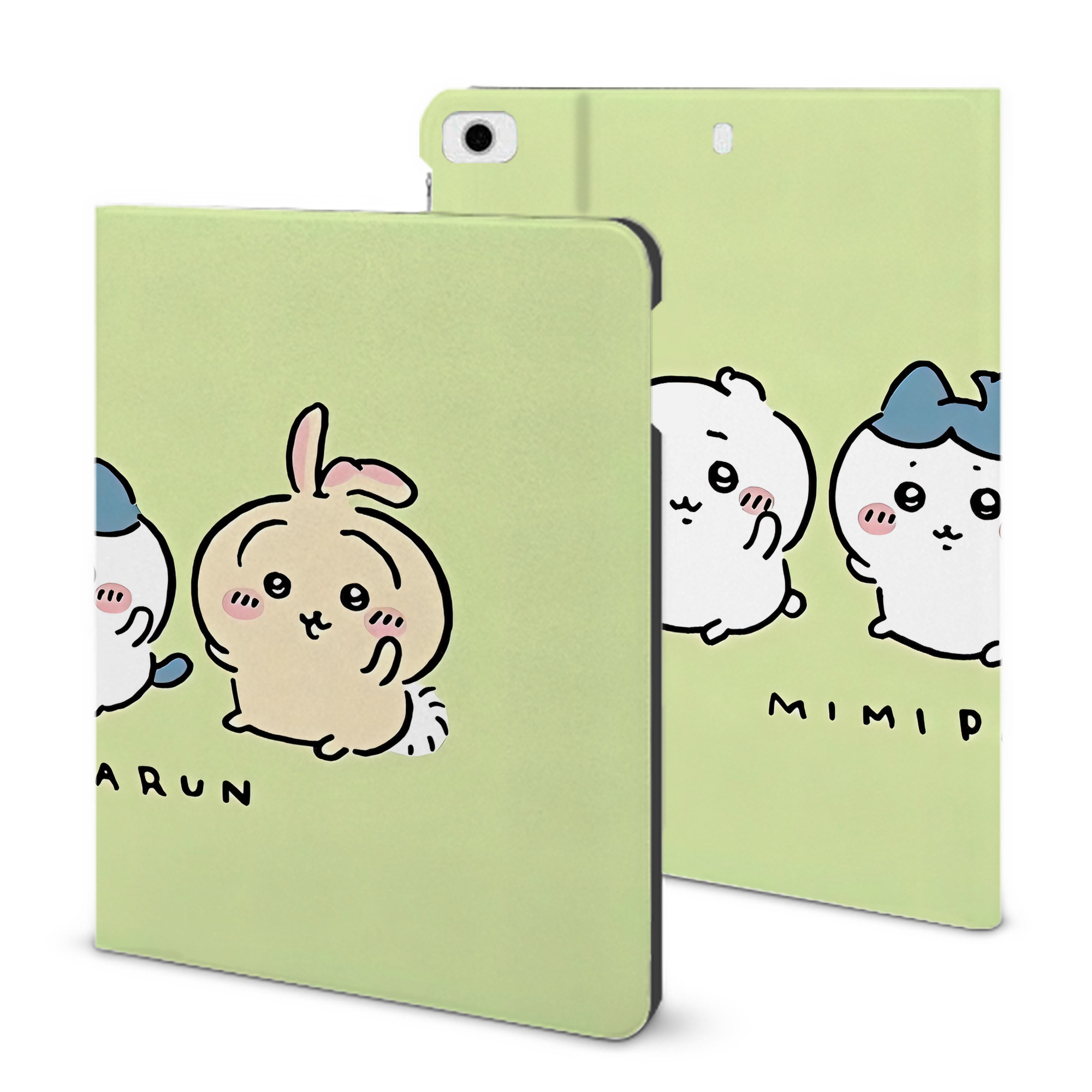 （画像用） ちいかわ Chii-kawa IPad ケース ブック型 PUレザー TPU 耐衝撃 軽量 薄型 ペン収納なし 全面保護 IPad 各モデル対応